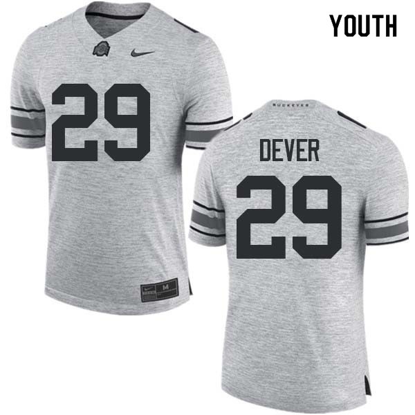 Ohio State Buckeyes #29 Kevin Dever Youth Player Jersey Gray